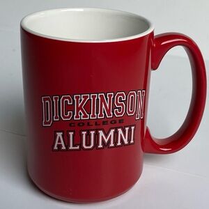 Dickinson College University Alumni Coffee Cup Mug Red Spellout Ceramic EUC